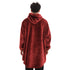 Snuggs Blanket Hoodie Dark Red Christmas Tree Pocket